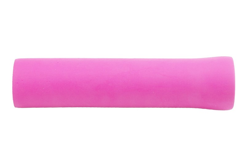 Szilikon kerékpáros markolat 130 mm alumínium lezárógombbal pink