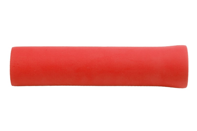 Szilikon kerékpáros markolat 130 mm alumínium lezárógombbal piros