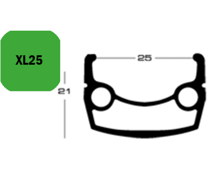 FELNI 29"/622 32L EXAL XL25 8,5MM SZELEP SZIMPLA SZEGECS FEKETE 735g{4/4}