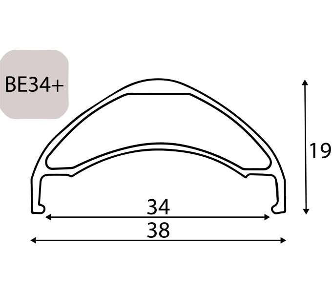 FELNI 27,5" 32L EXAL BE34+ 6,5MM SZELEP SZEG NÉLKÜL TÁRCSAFÉKES FEKETE 445g{4/4}