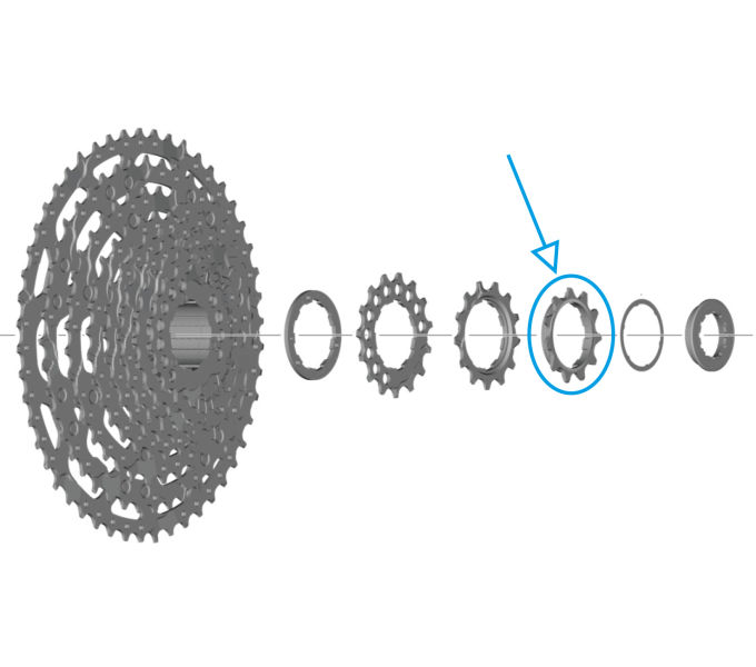 SHIMANO CS-LG600 SPROCKET 11T BUILT IN SPACER TYPE