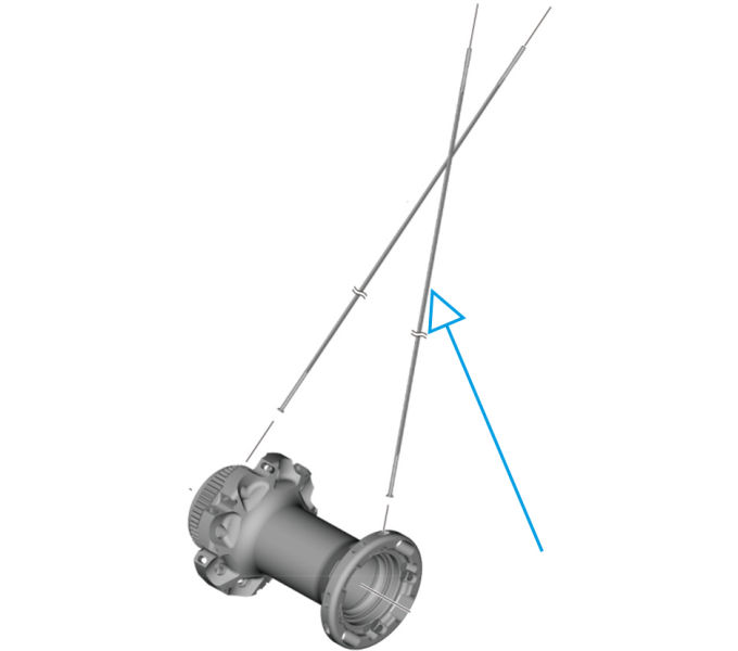 SHIMANO WH-R9270-C60-HR-TL-F RIGHT HAND SPOKE 248MM