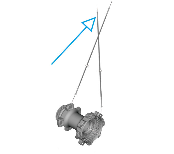 SHIMANO WH-R9270-C60-HR-TU-R RIGHT HAND SPOKE261MM