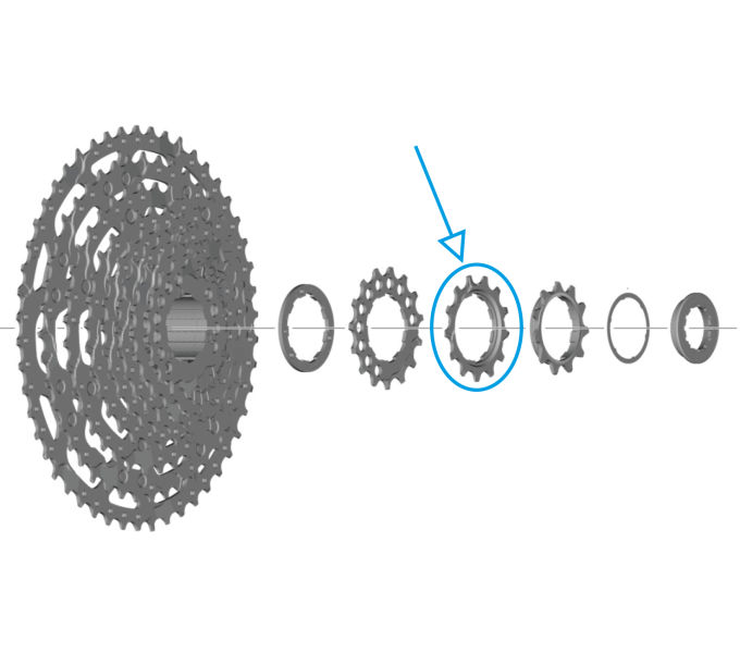 SHIMANO CS-LG600 SPROCKET 13T BUILT IN SPACER TYPE
