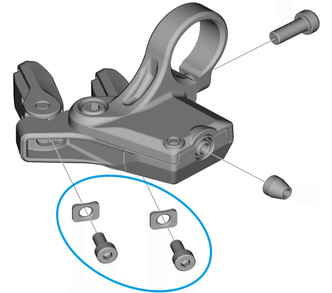 SHIMANO SW-M8150 LEVER UNIT FIXING SCREW M4(2P) AND WASHER(2P)