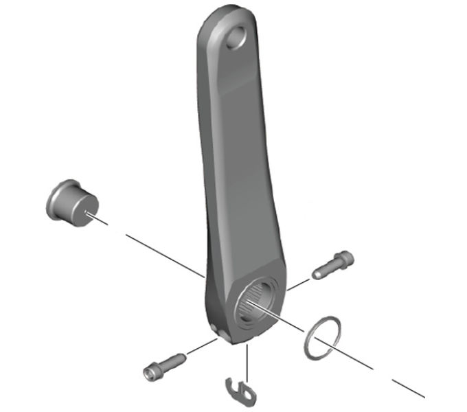 SHIMANO FC-R7100 LEFT HAND CRANK ARM UNIT 165 MM