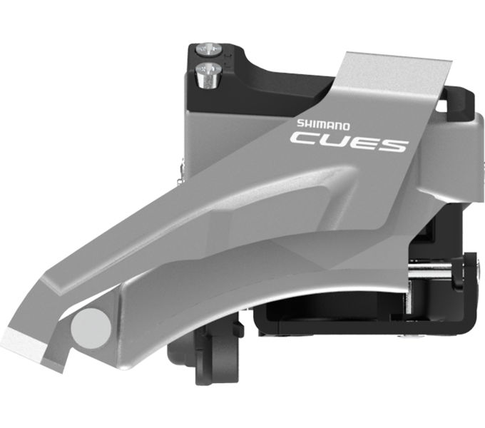 SHIMANO FRONT DERAILLEUR, FD-U4000-L, CUES, FOR 2X9/10,LOW CLAMP, TOP-SWING, 34.