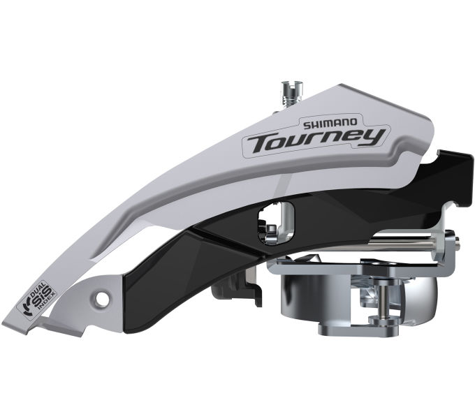 SHIMANO FRONT DERAILLEUR, FD-TY600-L6, TOURNEY, FOR 3X6/7/8, TOP-SWING, DUAL-PUL