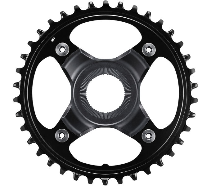 SHIMANO CHAINRING, SM-CRE80-B, 38T W/O CG, FOR CHAIN LINE 55MM, BLACK, IND.PACK