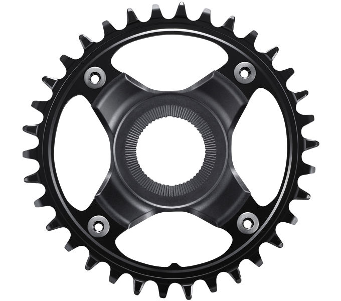 SHIMANO CHAINRING, SM-CRE80-12-B, 34T W/O CG, FOR CHAIN LINE 55MM, BLACK, IND.PA