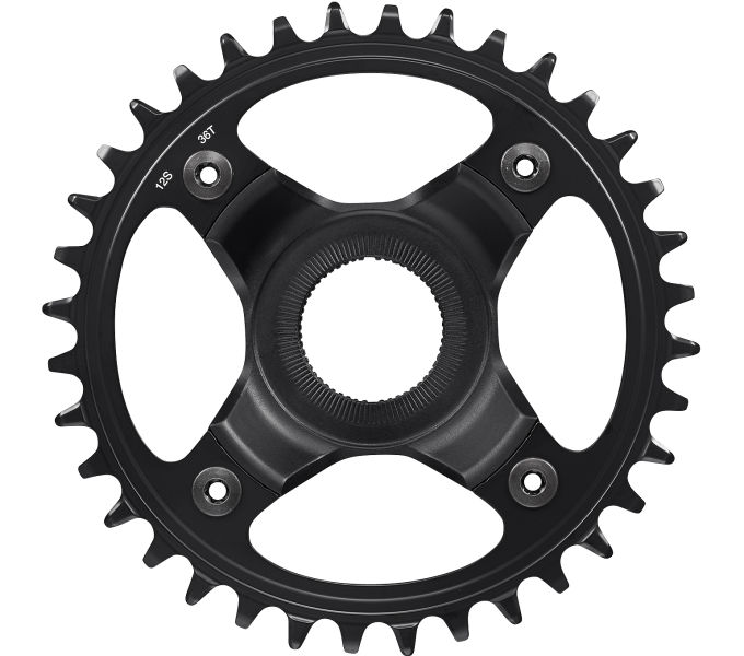 SHIMANO CHAINRING, SM-CRE80-12-B, 36T W/O CG, FOR CHAIN LINE 55MM, BLACK, IND.PA