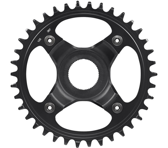 SHIMANO CHAINRING, SM-CRE80-12-B, 38T W/O CG, FOR CHAIN LINE 55MM, BLACK, IND.PA
