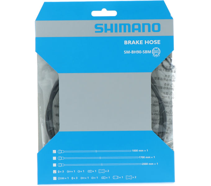 FÉKHEZ OLAJVEZETÉK 100CM SMBH90-SBM M8100 SZEMBŐL-OLDALRA FEKETE FITTING