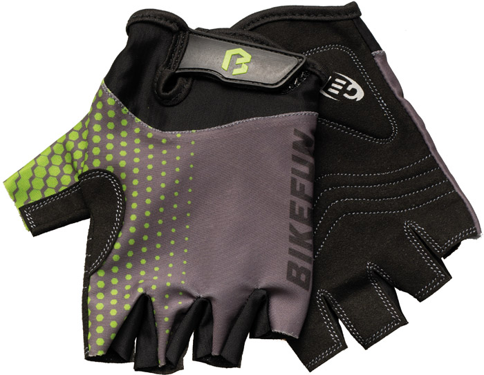 Kesztyű BIKEFUN rövid Leader zöld