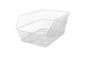 KOSÁR HÁTSÓ SŰRŰSZÖVÉSŰ NORMÁL - 39X29X19 CM + TARTOZÉK FEHÉR