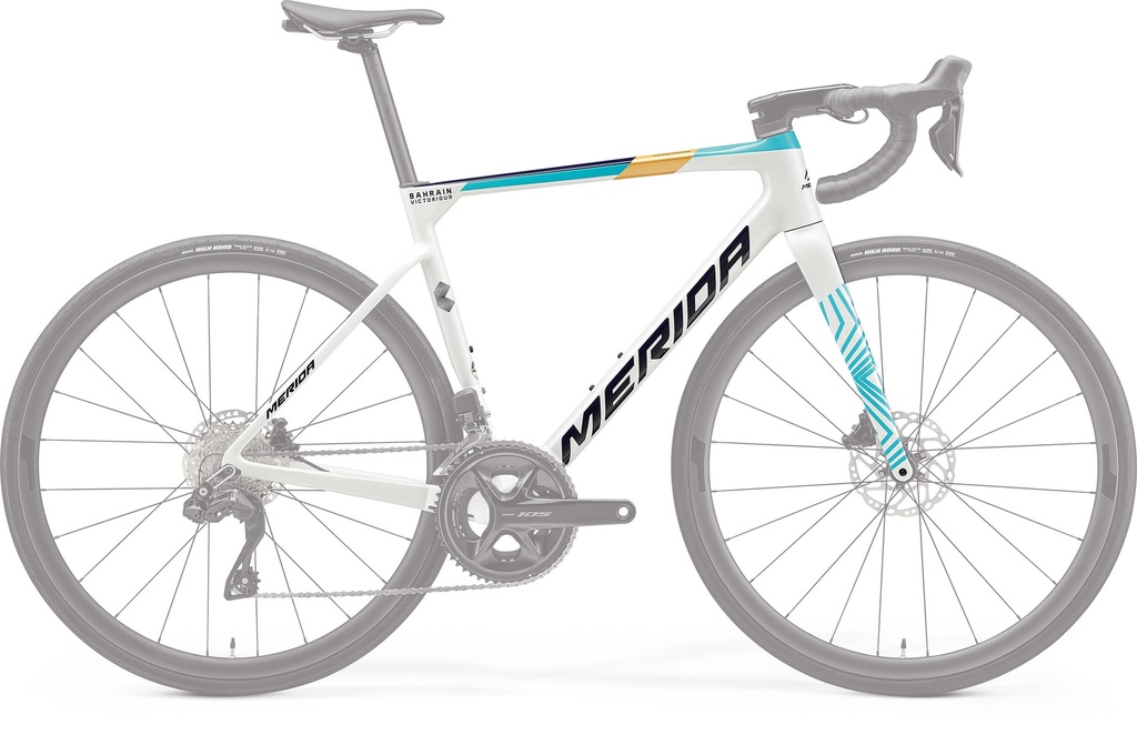 VÁZ MERIDA SCULTURA 6000 V3 XL GYÖNGYFEHÉR (KÉK-TEAM)(CY25)