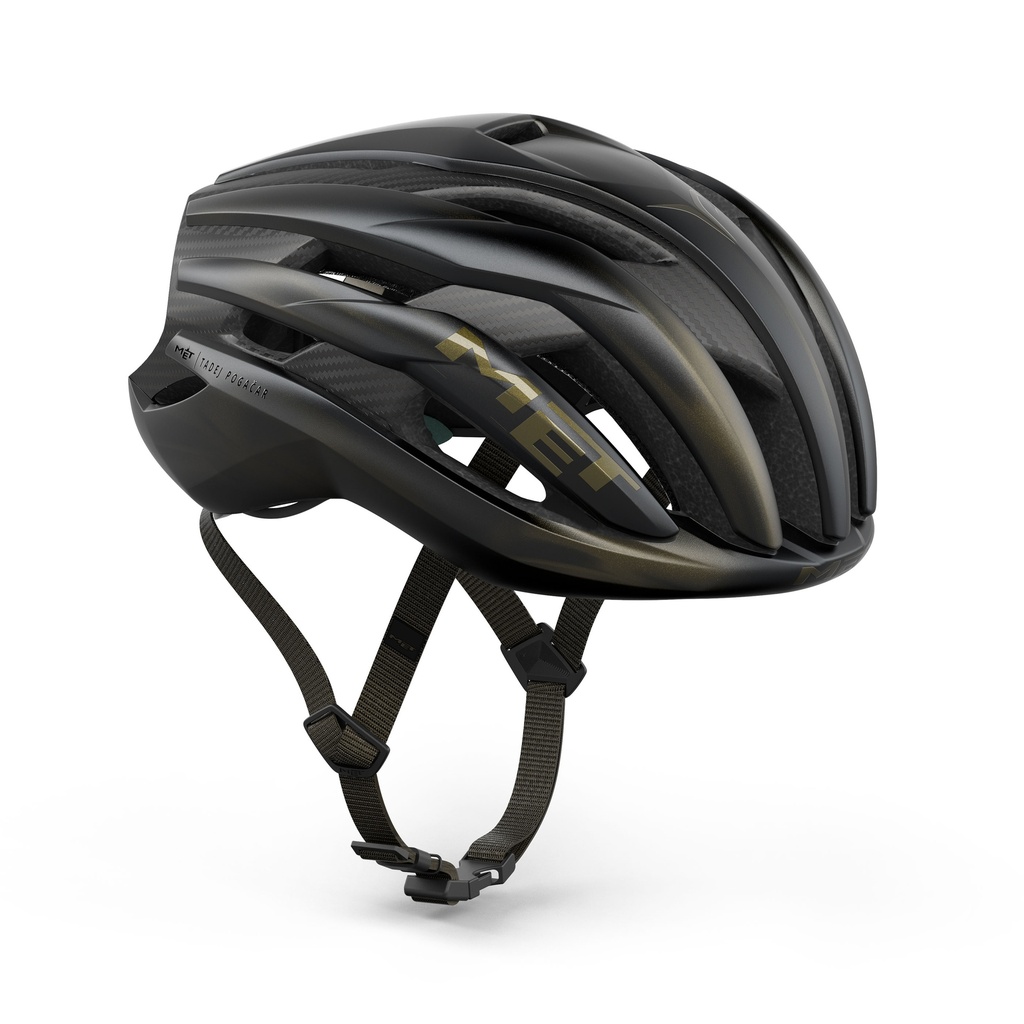 MET Trenta 3K Carbon Mips Tadej Pogacar Black Edition kerékpáros sisak [fekete-arany, 58-61 cm (L)]