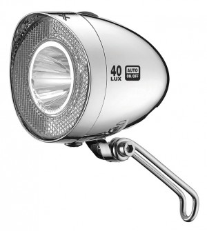 Lámpa agydin.első, Retro LED, króm, 40 LUX, kapcsoló, szenzor, állófény CL-D04