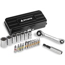 Granite Hex bits & Socket Ratchel tool box nyomatékkulcs készlet