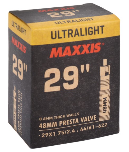 Belső Maxxis 29x1.75/2.4 ULTRALIGHT Presta szelepes 48mm 155g