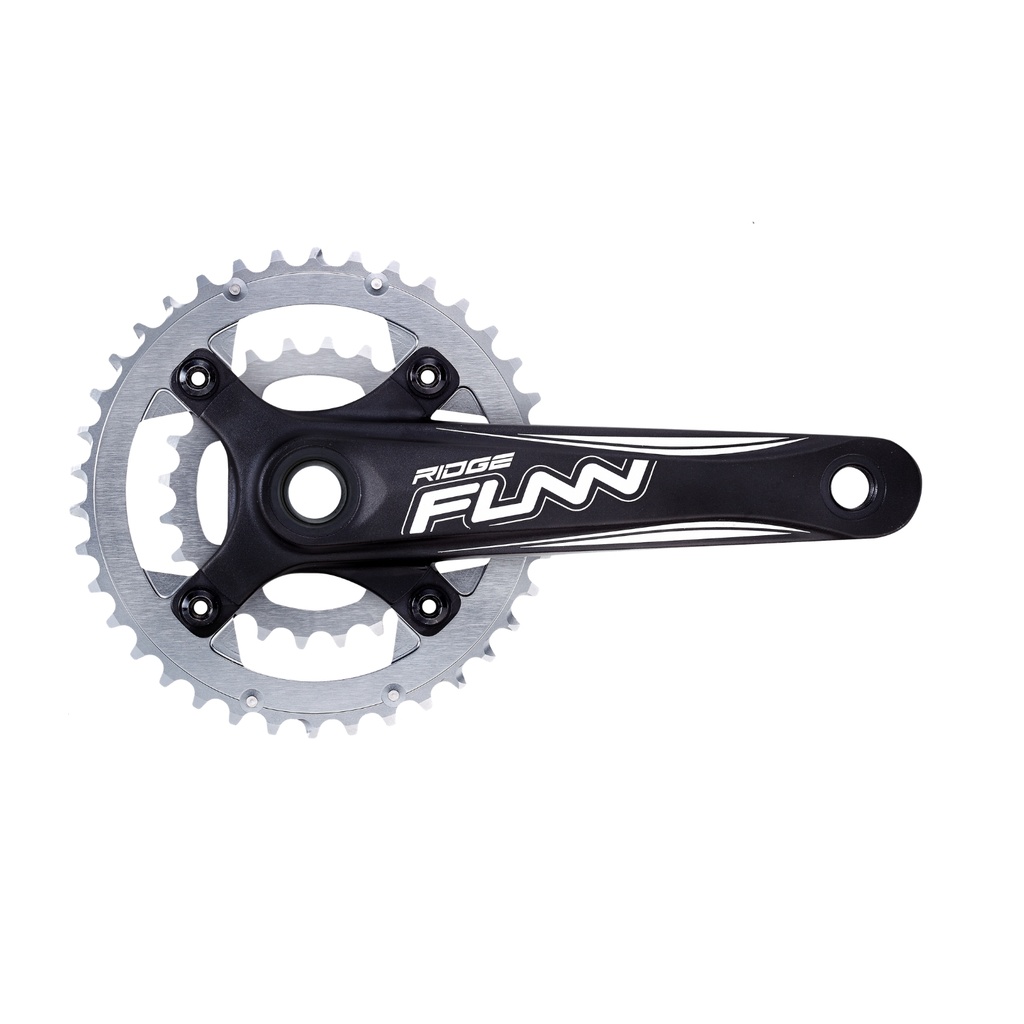FUNN Ridge Double integrált MTB hajtómű középcsapággyal [fekete-ezüst, 38/24, 175 mm]