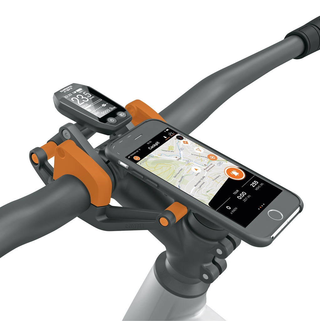 SKS-Germany Compit/E (Shimano/Yamaha/Bosch) távtartó rendszer okostelefon tartóhoz