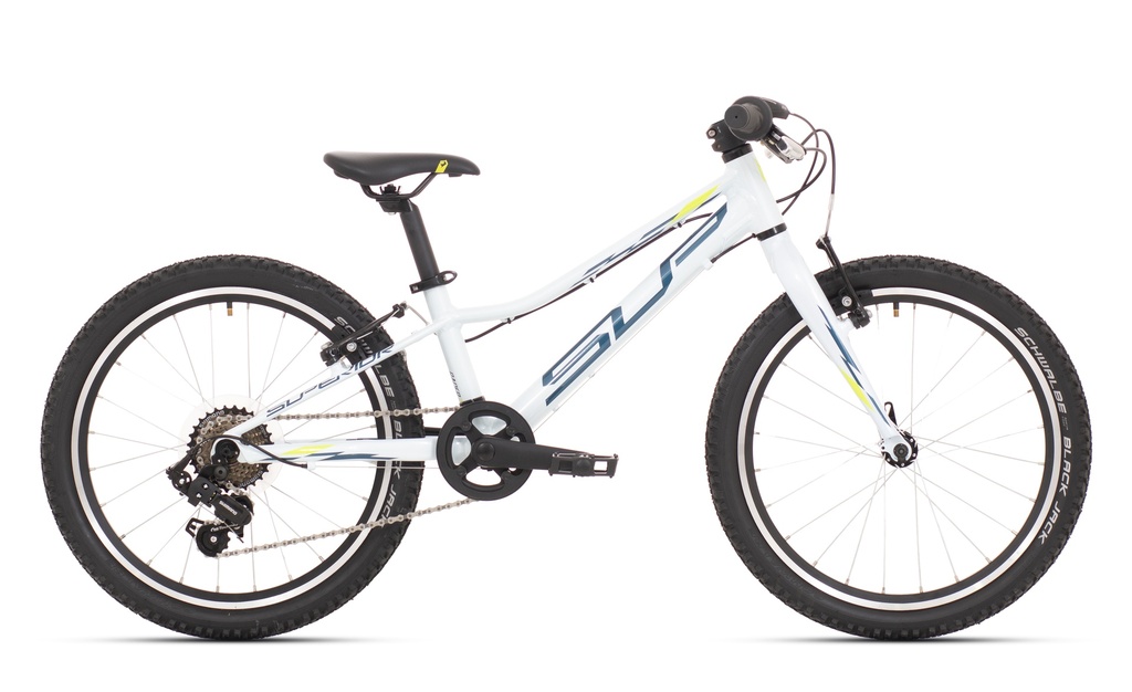 Superior Racer XC 20 20"-os gyermek kerékpár [9", fényes fehér/kék/sárga]