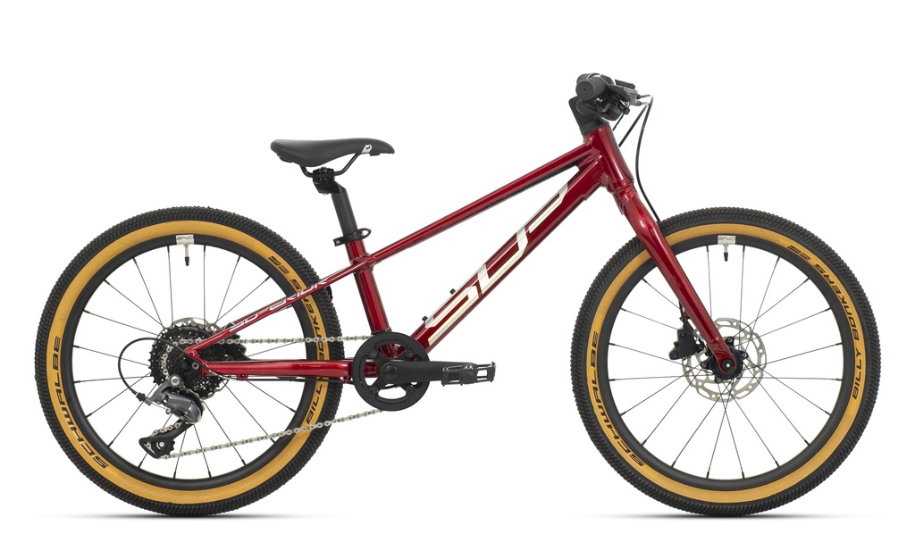 Superior Team 20 20"-os gyermek kerékpár [9", fényes sötétpiros/hologram króm]