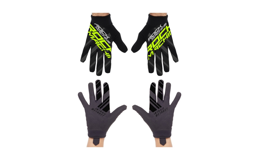 Rock Machine Race FF átmeneti hosszú ujjú kerékpáros kesztyű [khaki/fekete, M]