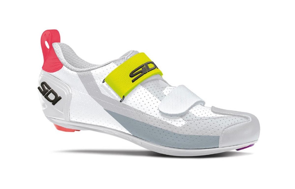 SIDI T-5 Air Triathlon országúti cipő [szürke-fehér-sárga, 45]