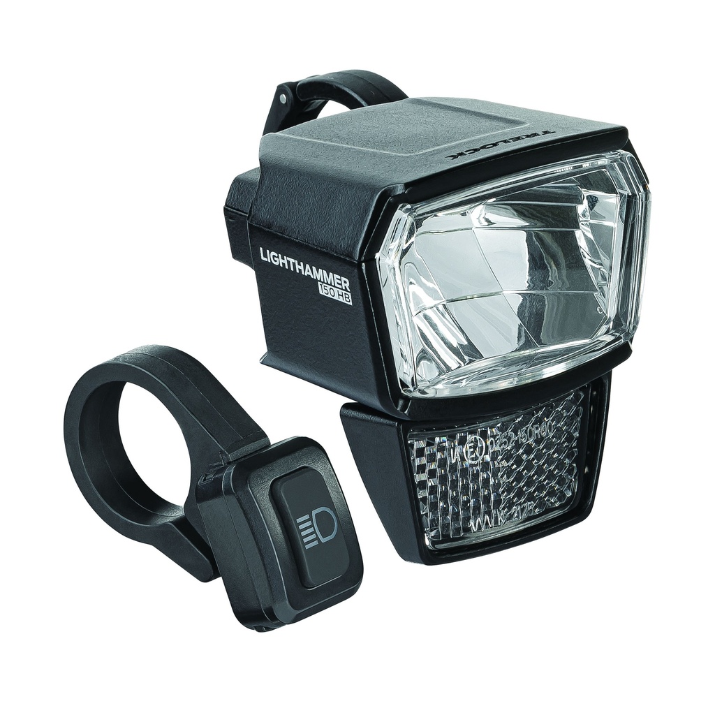 Trelock LS 940-HB-Lighthammer LH150 ZL 400-318/350 első lámpa ebike akkumulátorhoz