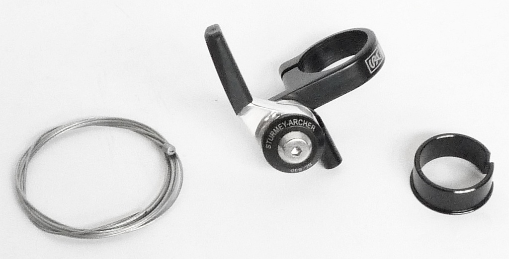 Sturmey Archer SLS30 P3 váltókar nyeregcsőre [fekete-ezüst]