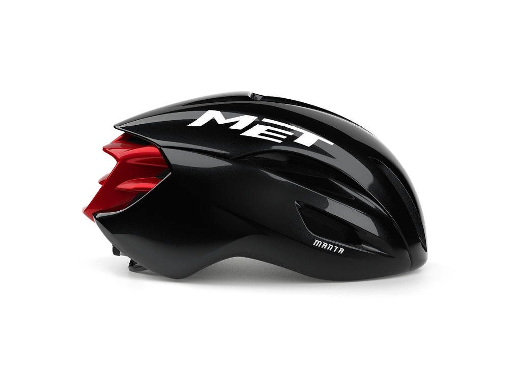 MET Manta Mips kerékpáros sisak [fényes fekete-piros, 52-56 cm (S)]