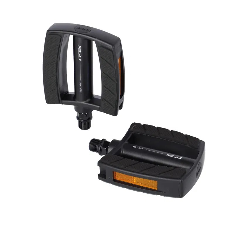 XLC PD-C70 Comfort alu/műanyag csúszásgátlós pedál fekete golyóscsapágy 516g