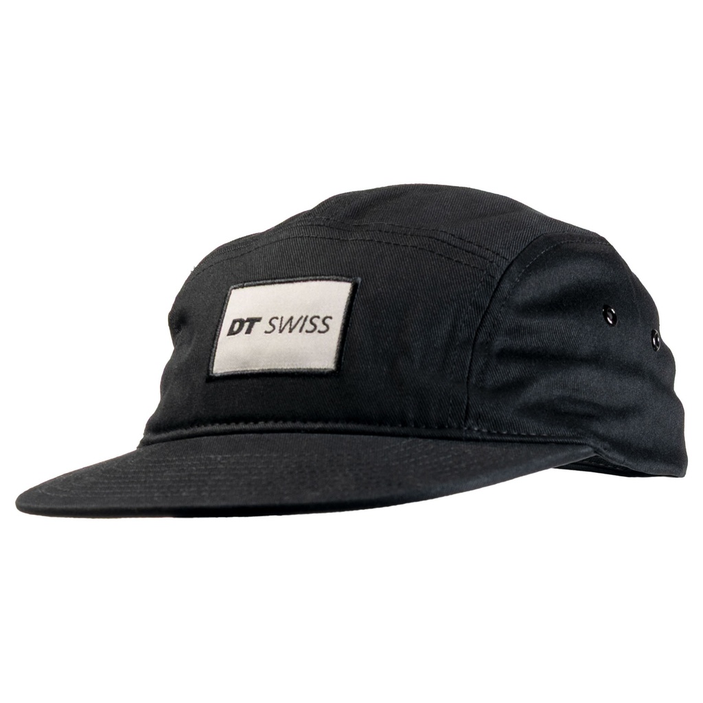 Sapka DT Swiss 5 panel fekete szürke logo