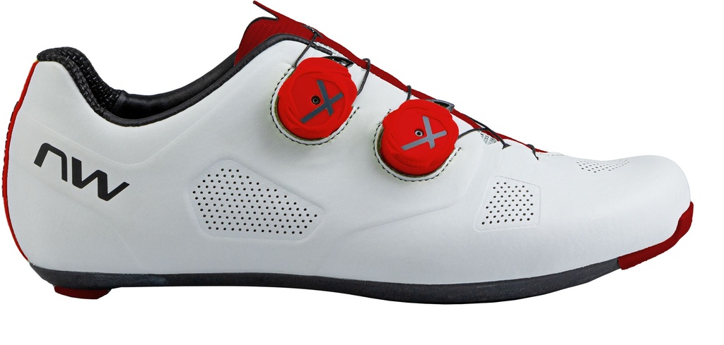 Cipő NORTHWAVE ROAD REVOLUTION 43,5 FEHÉR/FLUO PIROS