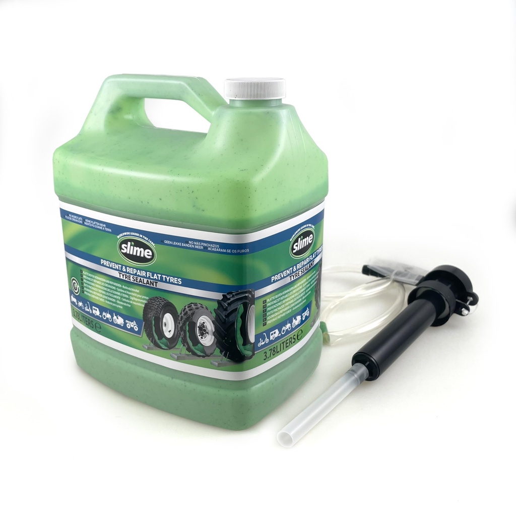 Defektgátló folyadék SLIME tubeless, 3,8l, töltő pumpával (43 kerék) (SDSB-1G/02) - 10206