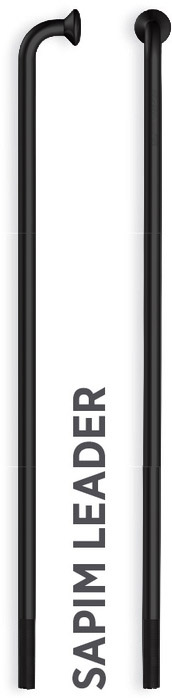 Küllő SAPIM LEADER Inox 14G 277mm J-Bend fekete + Polyax réz 14G 12mm fekete