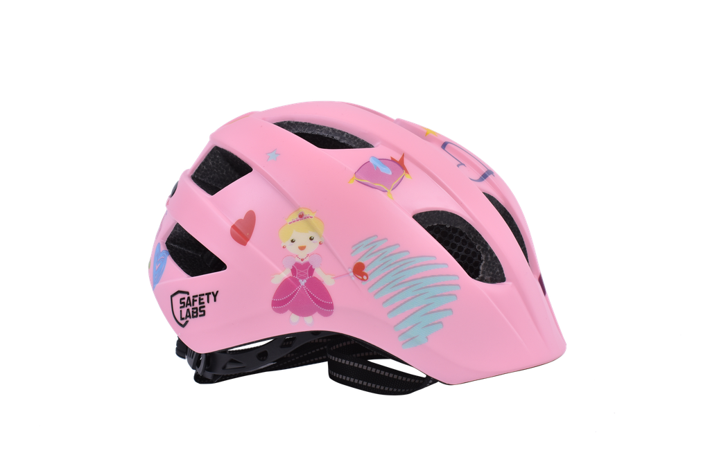 Safety Labs Fiona Light gyermek kerékpáros sisak [rózsaszín hercegnős, 48-53 cm (S)]