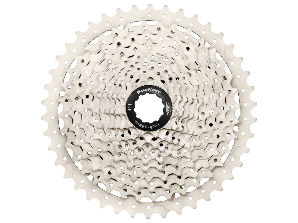 Sunrace CSMS8 11AX 11 sebességes fogaskeréksor [ezüst-fekete, 11-40]
