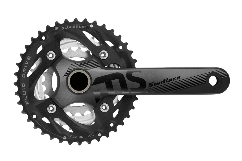 Sunrace FCMS50 integrált MTB hajtómű középcsapággyal [fekete, 40/30/22]