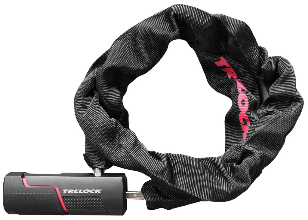 Trelock BC 480 110-7 számzáras láncos zár [fekete-piros, 110 cm]