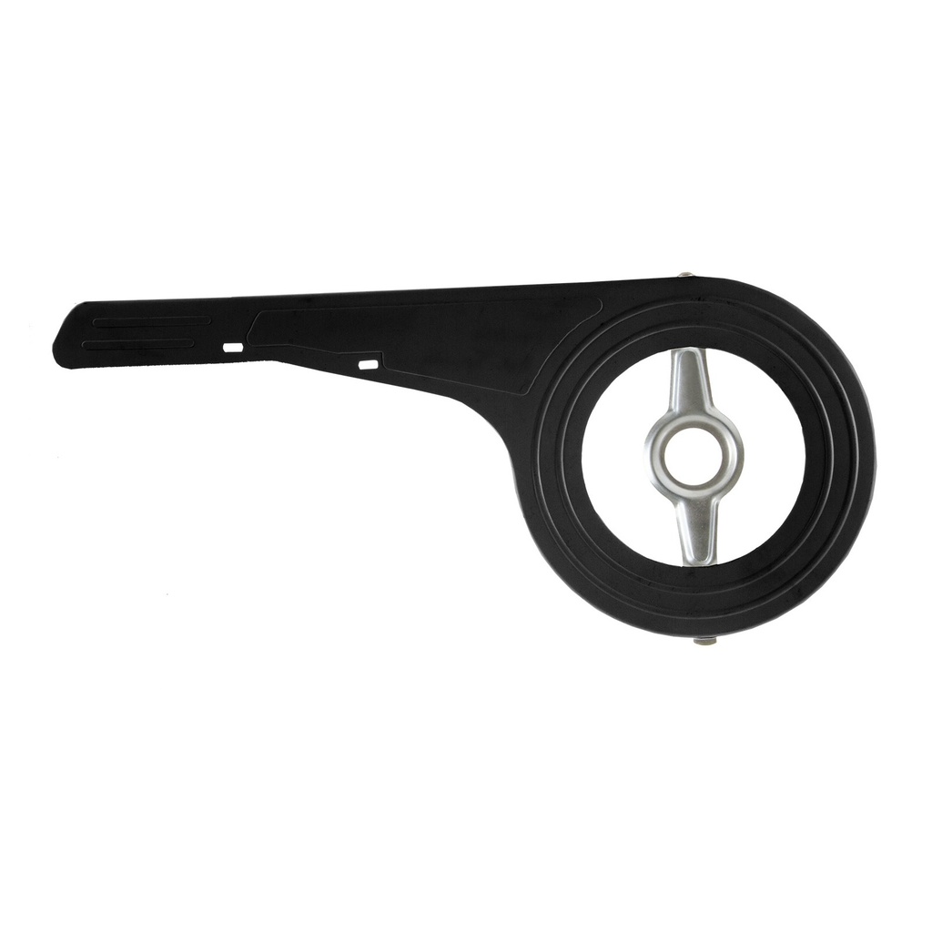 LÁNCVÉDŐ MŰANYAG 38-48T +TARTÓ 520 X 230 MM FEKETE