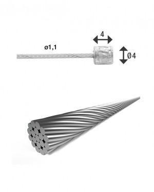 Bowden váltó rozsdam.19 szálas1,1x4000mm 4x4-es niplivel SH-X16