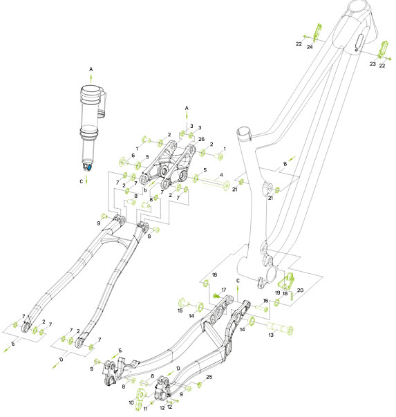Váz Hardware KIT csavarszet Ninety-Six CF 2021-től