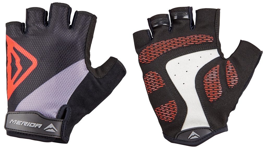 MERIDA CLASSIC GEL KESZTYŰ RÖVID FEKETE/PIROS
