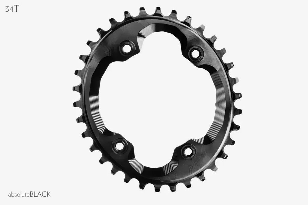 Lánckerék MTB OVAL XTR M9000 asszimetrikus N/W fekete 34T  (integrated threads)