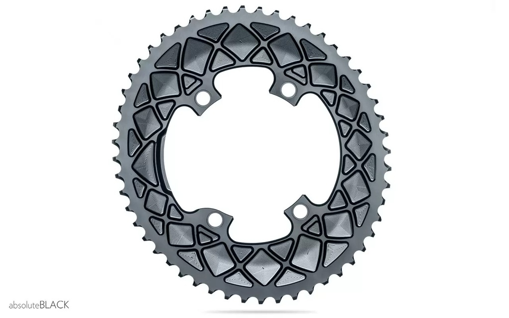 Lánckerék Országúti OVAL 110BCD asszim Shimano 9100/8000 4 lyukas szürke 50T