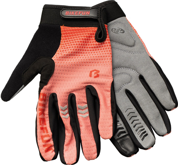 Kesztyű BIKEFUN hosszú AirZone piros