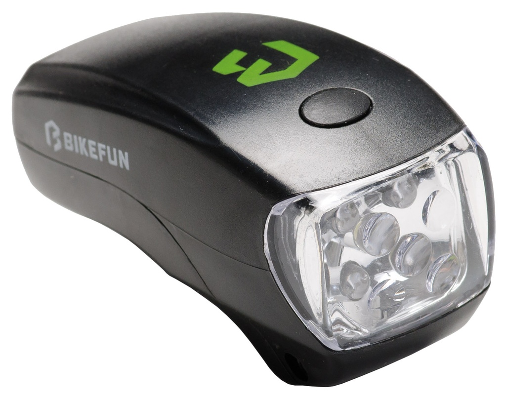 Lámpa BIKEFUN LUCID első 5 fehér LED, 2 funkció, fekete - JY-286B